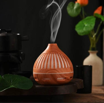Wood Grain Ultrasonic Essential Oil Diffuser & Humidifier