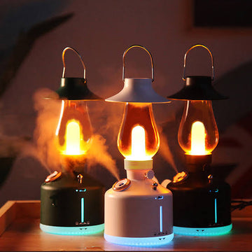 Vintage Lantern Flame Humidifier & Essential Oil Diffuser