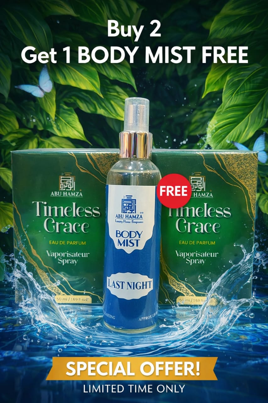 Timeless Grace Perfume Deal – Buy 2 & Get 1 Body Mist Spray FREE